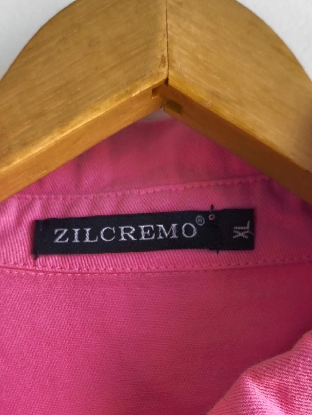 Bright Pink Long-Sleeve Button-Down Shirt - Picture 3 of 5